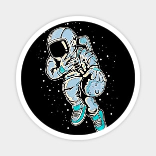 Astronaut Basketball 2 • Funny And Cool Sci-Fi Cartoon Drawing Design Great For Any Occasion And For Everyone Magnet